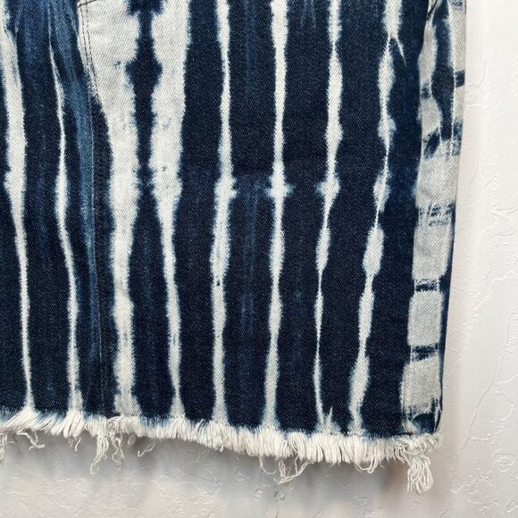 Good American Shibori Tie Dye Mini Jean Skirt Size 2 Summer spring - Picture 6 of 11